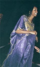 african culture night traditional purple dress