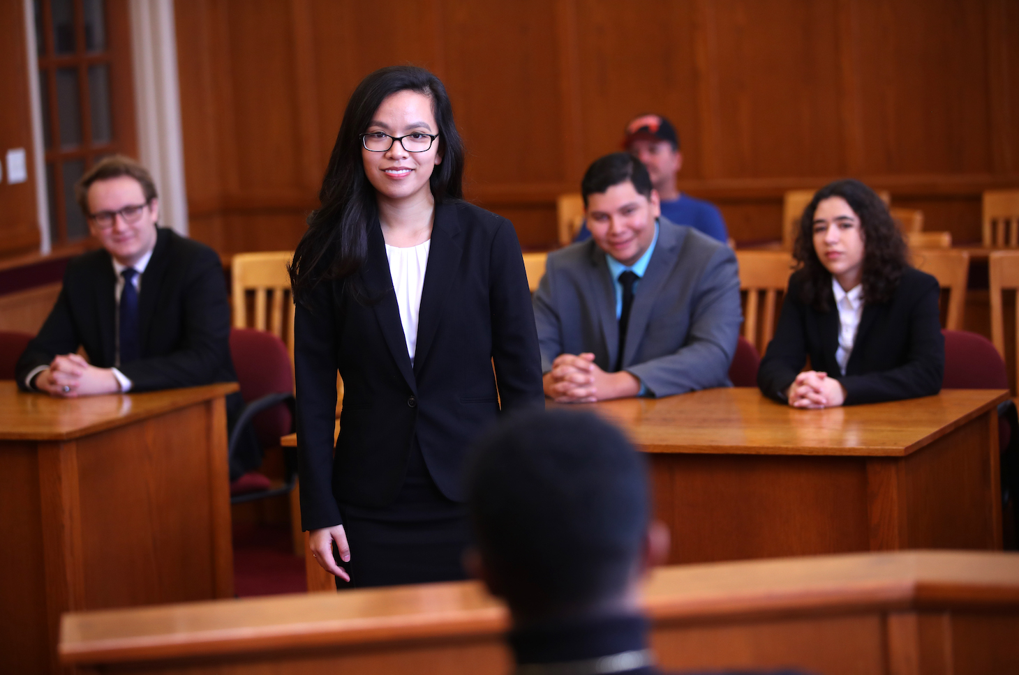 Criminology students participating in Mock Trial