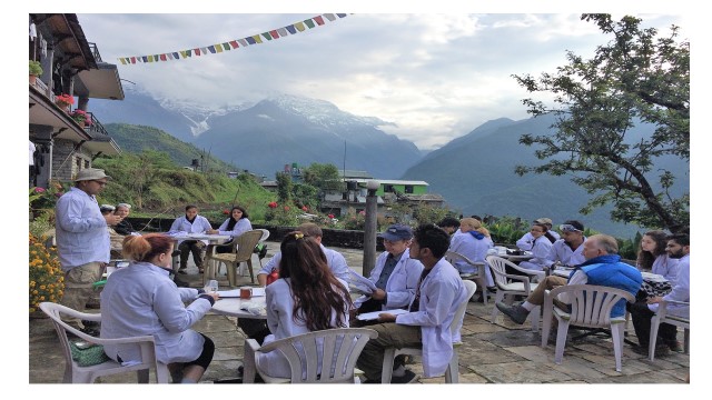 Experiential classroom in Ghandruk village nestled at the foot of Dhaulagiri and Annapurna Himal in Nepal