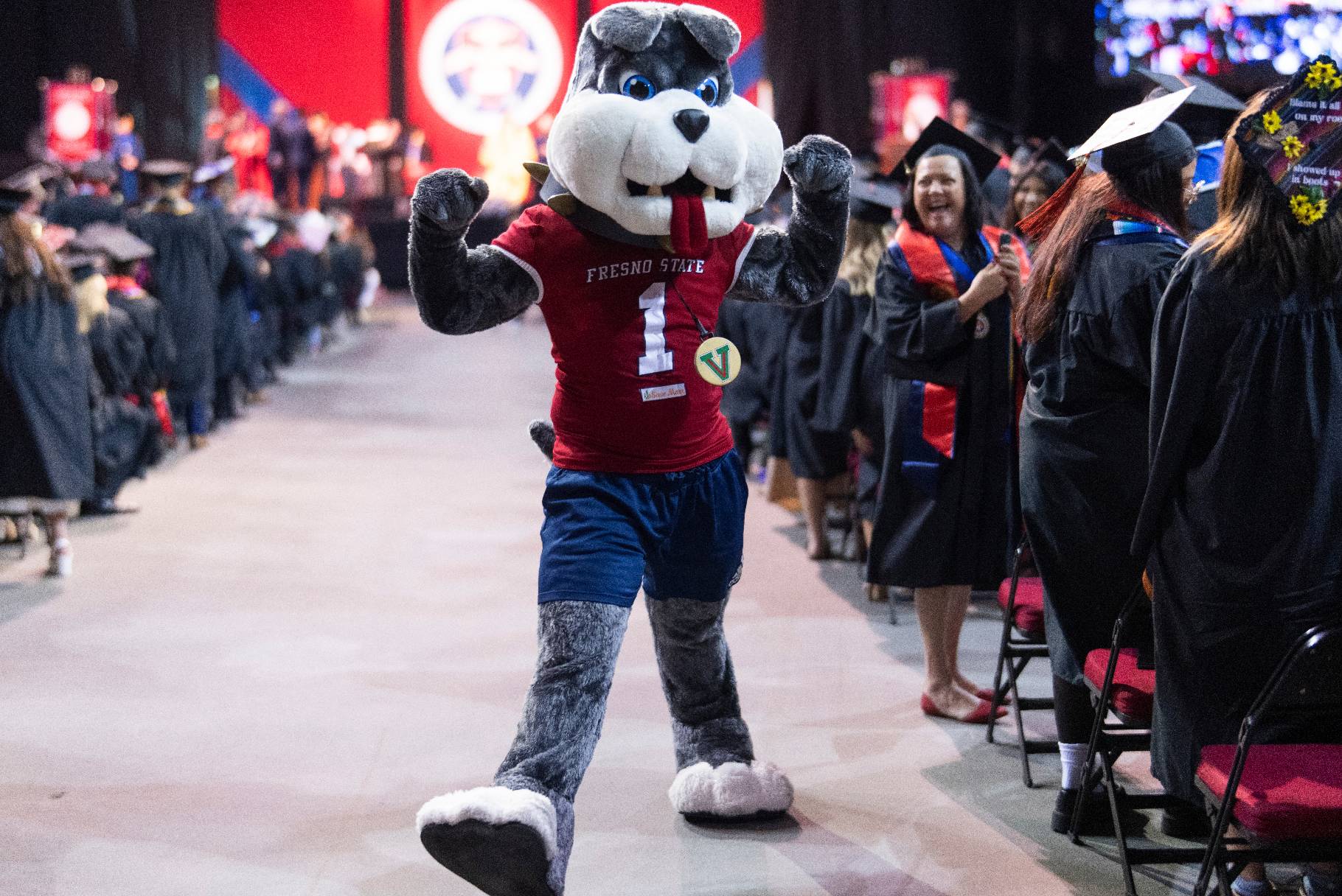 Timeout dancing during the College's ceremony