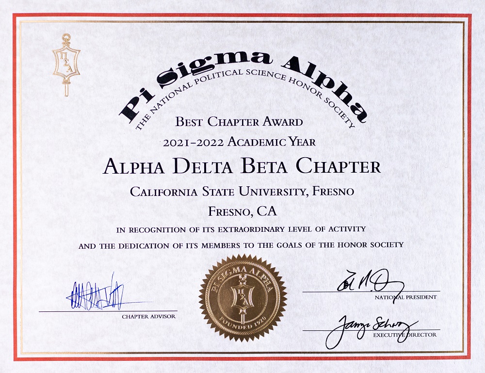 Best chapter award