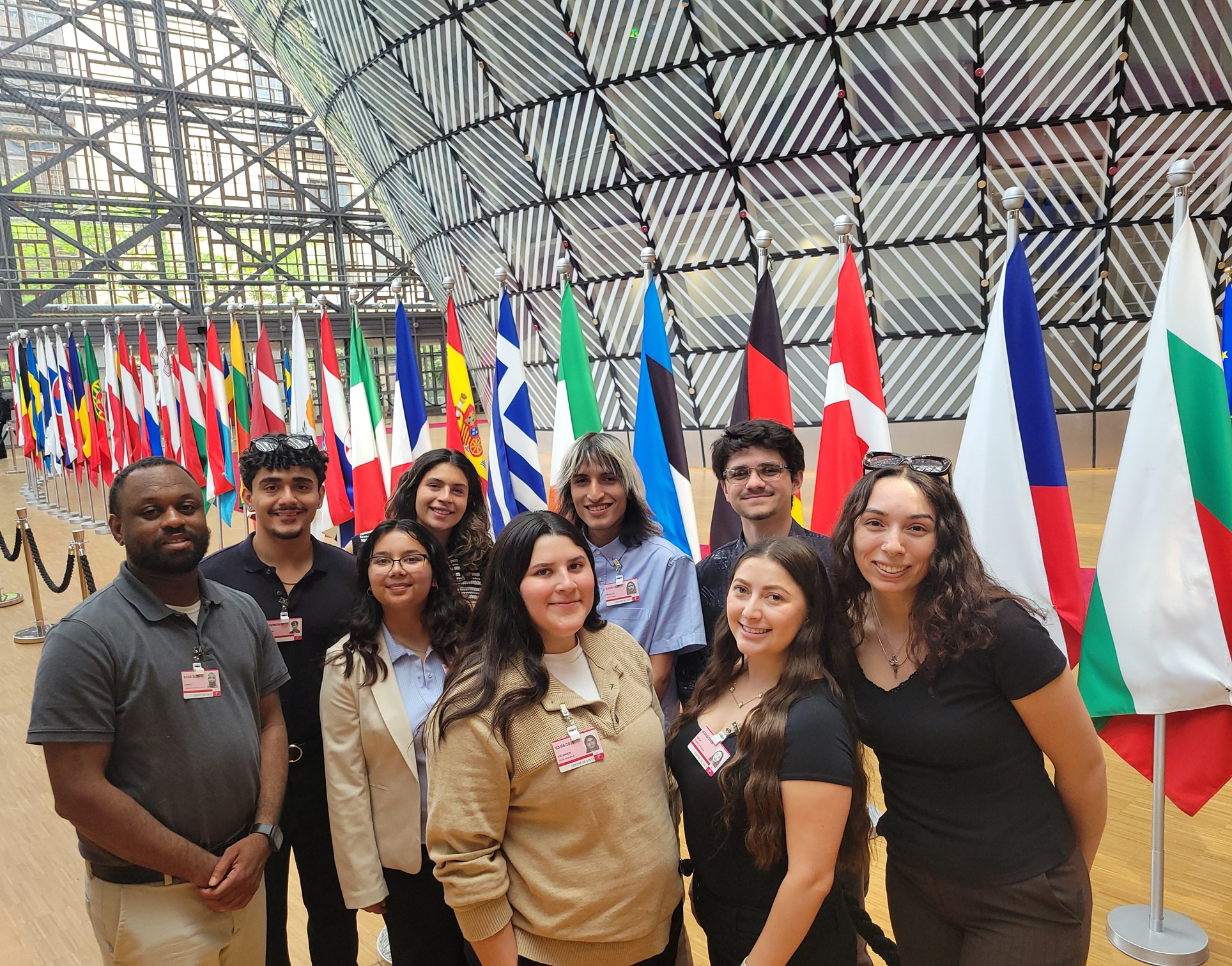 Students at the European Council in Brussels, 2025